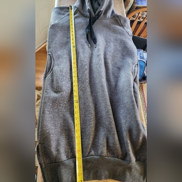 Nutexrol Fleece Hoodie Dress Gray Size S - Picture 9 of 10